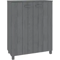vidaXL Armoire à chaussures HAMAR Gris foncé 85x40x108 cm Pin massif