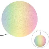 QAZQA Lampe d’extérieur intelligente grise 56 cm IP44 avec Wifi A60 - Nura