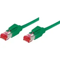Tecline Câble patch S/FTP, PiMF, Cat 6, vert, 5,0 m sans halogène, avec câble Draka et connecteurs Hiroso (PiMF, S/FTP, CAT6, 5 m)