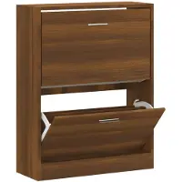 vidaXL Armoire à chaussures Chêne marron 63x24x81 cm Bois d'ingénierie