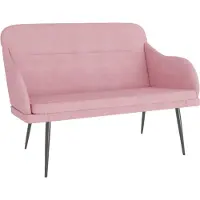 vidaXL Banc Rose 110x76x80 cm Velours