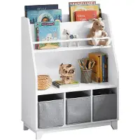 SoBuy Bibliothèque - 6 compartiments - Blanc - 63x80x28 cm