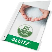 Leitz Chemise à lamelles 4191 , format A4, PVC, 25 p., blanc