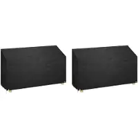 vidaXL Housses de banc de jardin 2 pcs 12 œillets 210x70x70/88 cm PE