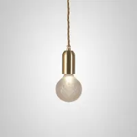 Lee Broom Crystal Bulb Suspension Frosted glass | Brushed Brass