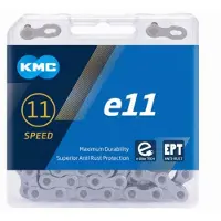 Kmc E11 Ept Road/mtb Chain Argenté 136 Links