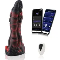 Wildolo Fantasy Dildo Vibrateur avec application et télécommande 21 cm Nessie Noir