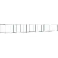 vidaXL niche avec portes 12x2x1,5 m acier galvanisé gris