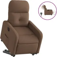 vidaXL Fauteuil relax releveur électrique brun Tissu