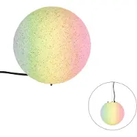 QAZQA Lampe d'extérieur intelligente grise 25 cm IP65 avec WiFi A60 - Nura