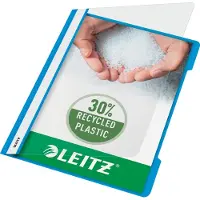 Leitz Chemise à lamelles 4191 , format A4, PVC, 25 p., bleu clair