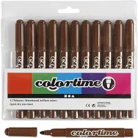 Colortime Marqueurs à base d'eau dans de jolies couleurs très couvrantes. Sèchent rapidement. Capuchons ventilés. réf 37342