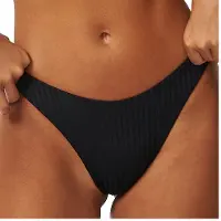 Rip Curl Premium Surf Hi Leg Skimpy Bikini Bottom Noir L Femme