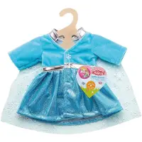 Heless Manteau Princesse t.35-45 cm princesse de glace, avec cape en tulle, dès 3 ans