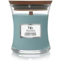 Woodwick Evergreen Cashmere bougie parfumée avec mèche en bois 85 g