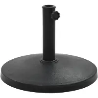 vidaXL Socle rond de parasol Polyrésine 10 kg Noir