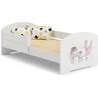 Kobi Meble Lit enfant + matelas + barriere de securite 160x80