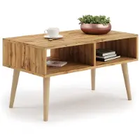 KOBI Table basse robuste SANDI, Table de salon moderne avec espace de rangement, Idéale pour le salon et le lounge