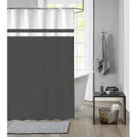 Dutch House Rideau de douche Anthracite uni 180x200 DH (180 x 200 cm)