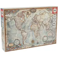 Educa Le Puzzle De La Carte Politique Mondiale 4000 Pièces