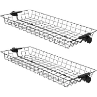 SoBuy Lot de 2 paniers de rangement - Acier noir