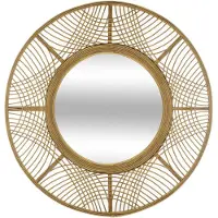 Atmosphera Grand Miroir mural en Bambou D 70 cm