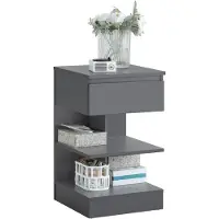 SoBuy Sideboard - Table basse avec 1 tiroir coulissant - Max. 45KG - 39 x 65 x 39 cm - Gris