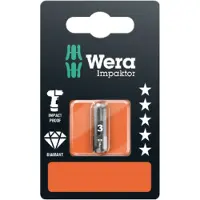 Wera Embout cruciforme PZ 3 05073922001 Acier à outils revêtement diamanté Forme: D 6.3 1 pc(s)