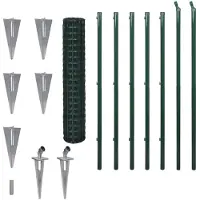 vidaXL Clôture en fil de fer acier 10x1,5 m vert
