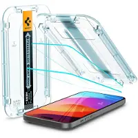 Spigen Protection d'écran en verre trempé GLAStR Fit 2 Paquets + Applicator Apple iPhone 16 Plus / 15 Plus