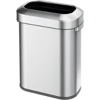 EKO - Urban oval waste bin 60 litres - Acier inoxydable - Acier inoxydable mat