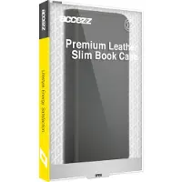 Accezz Étui de télephone Slim Folio en cuir de qualité supérieure Apple iPhone 15 Pro - Noir