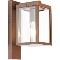 QAZQA Applique murale d'extérieur intelligente marron rouille IP44 avec WiFi ST64 - Charlois