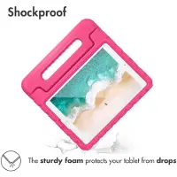 Accezz Coque kidsproof avec poignée pour Apple iPad 9 (2021) 10.2 pouces / iPad 8 (2020) 10.2 pouces / iPad 7 (2019) 10.2 pouces - Rose