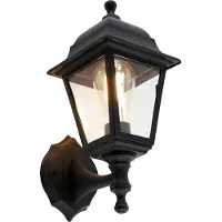QAZQA Applique murale d'extérieur intelligente noire IP44 avec Wifi ST64 - Capital