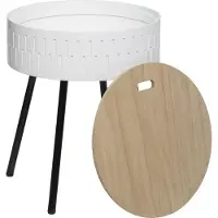 Atmosphera Créateur d'intérieur® Table basse, ronde, SHIRO, blanche
