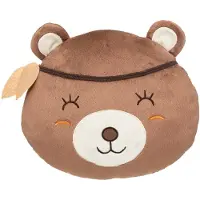 Atmosphera Coussin « Tête d'ours », marron (30 x 10 cm)
