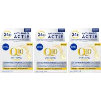 Nivea 3 crèmes de jour anti-rides Q10 Power SPF30, 50 ml