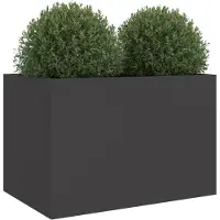 vidaXL Jardinière noir 62x47x46 cm acier