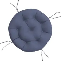vidaXL Coussin rond bleu marine Ø 60x11 cm tissu oxford