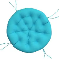 vidaXL Coussin rond turquoise Ø 100 x11 cm tissu oxford