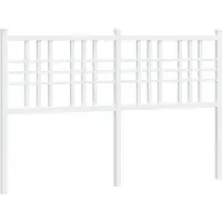 vidaXL Tête de lit de rechange en métal blanc 120 cm