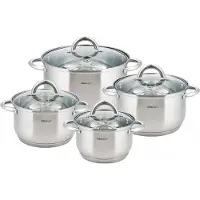 King Hoff Set de Casseroles KH-4448 en Acier Inoxydable 8 Pièces