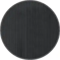 vidaXL Tapis rond gris 60 cm bambou