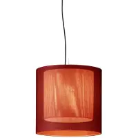 Santa & Cole Lampe Moaré avec abat-jour intérieur Suspension Moaré MS | Red | White