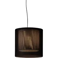 Santa & Cole Lampe Moaré avec abat-jour intérieur Suspension Moaré MS | Black | Grey