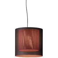 Santa & Cole Lampe Moaré avec abat-jour intérieur Suspension Moaré MS | Grey | Red