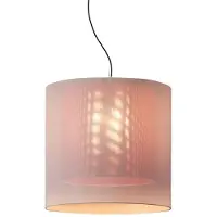 Santa & Cole Lampe Moaré avec abat-jour intérieur Suspension Moaré LM | White | Red