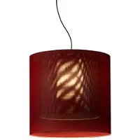 Santa & Cole Lampe Moaré avec abat-jour intérieur Suspension Moaré LM | Red | Black