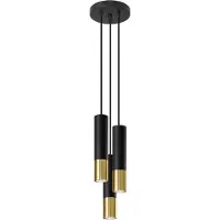 Livolo Lampe suspendue | Noir avec rond extérieur doré | LED de luxe | Voir maintenant!